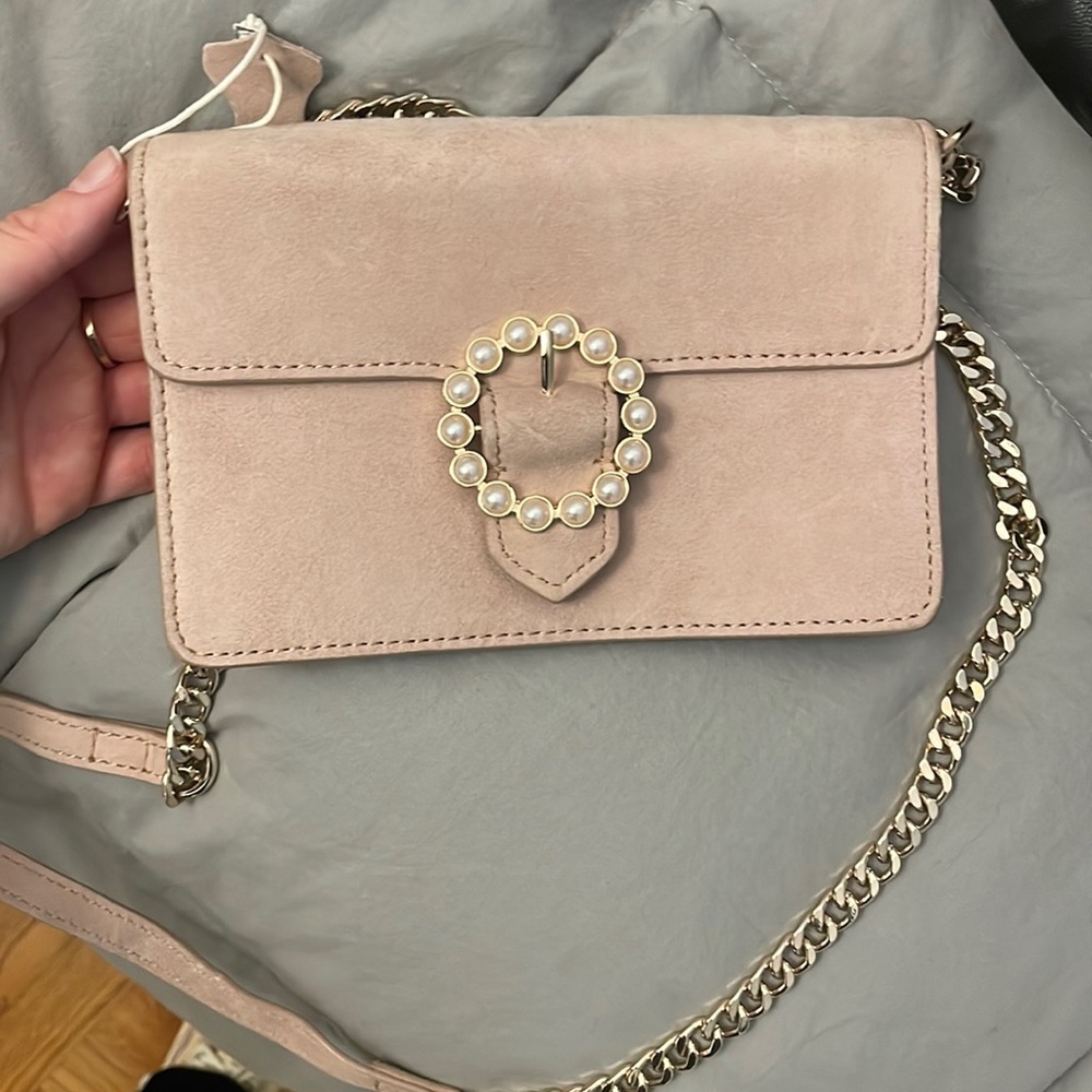 Real suede mini bag